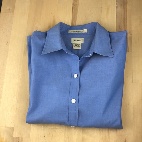 LL Bean blue shirt for women, Wrinkle Resistant, Size Woman US XS - Picture 1 of 8